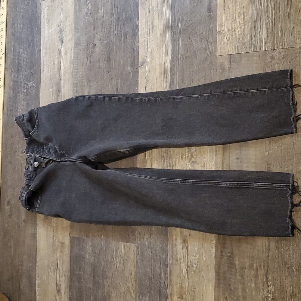 Abercrombie and fitch curve love straight ultra high rise button fly jeans 24